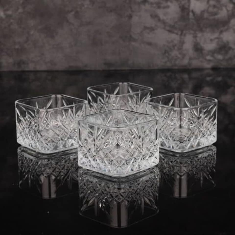 image 1 of Queensway Home & Dining Glass Dessert Bowls Set | Clear | 4 Bowls