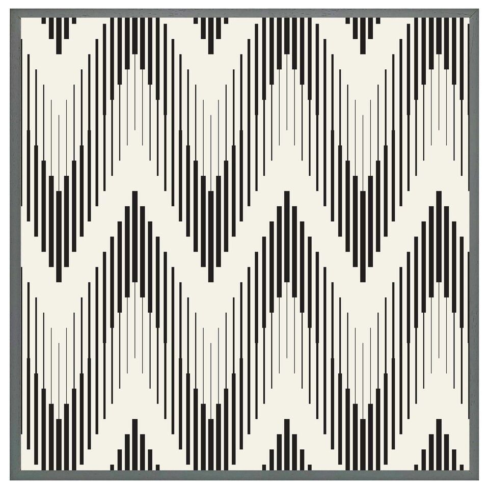 image 1 of Geometric zig zag (Picture Frame) Brown | Oak | M