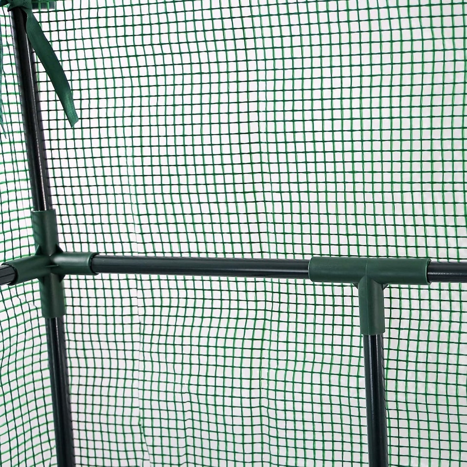 image 1 of Large Walk In Greenhouse w/PE Cover Garden Grow Green House with 8 Shelves