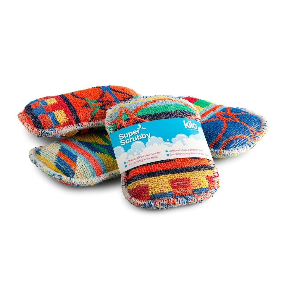 image 1 of Kilo Mini Super Scrubby, Eco Scouring Cloth Multi | Set of 4 | One size