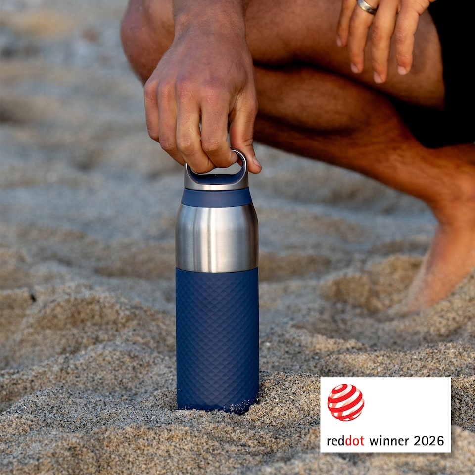 image 1 of ION8 ROAM Insulated Steel Water Bottle, Rubberised, 835ml / 28oz