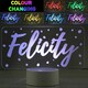 image 2 of Personalised Polka-dot Name only LED Colour Changing Night Light