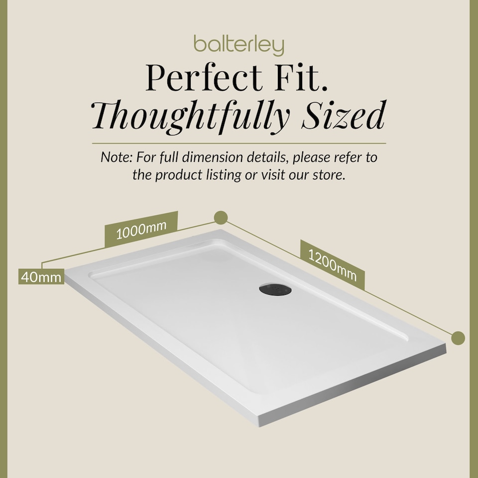 image 1 of Balterley Premium Rectangular Shower Tray | White | White | 1