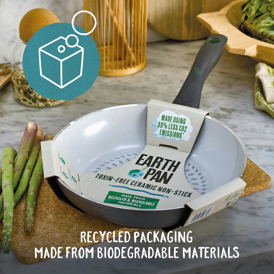 image 1 of Earth Pan Ceramic Non-Stick Saucepan & Frying Pan Set - 5 Piece
