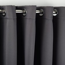 Woven Thermal Blackout Eyelet Curtains Charcoal 168cm x 183cm | Grey | Grey