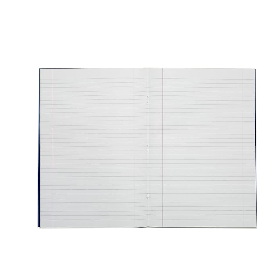 image 1 of Rhino 80 Page 8mm Lined Margin Exercise Book Dark Blue A4 50 Pack