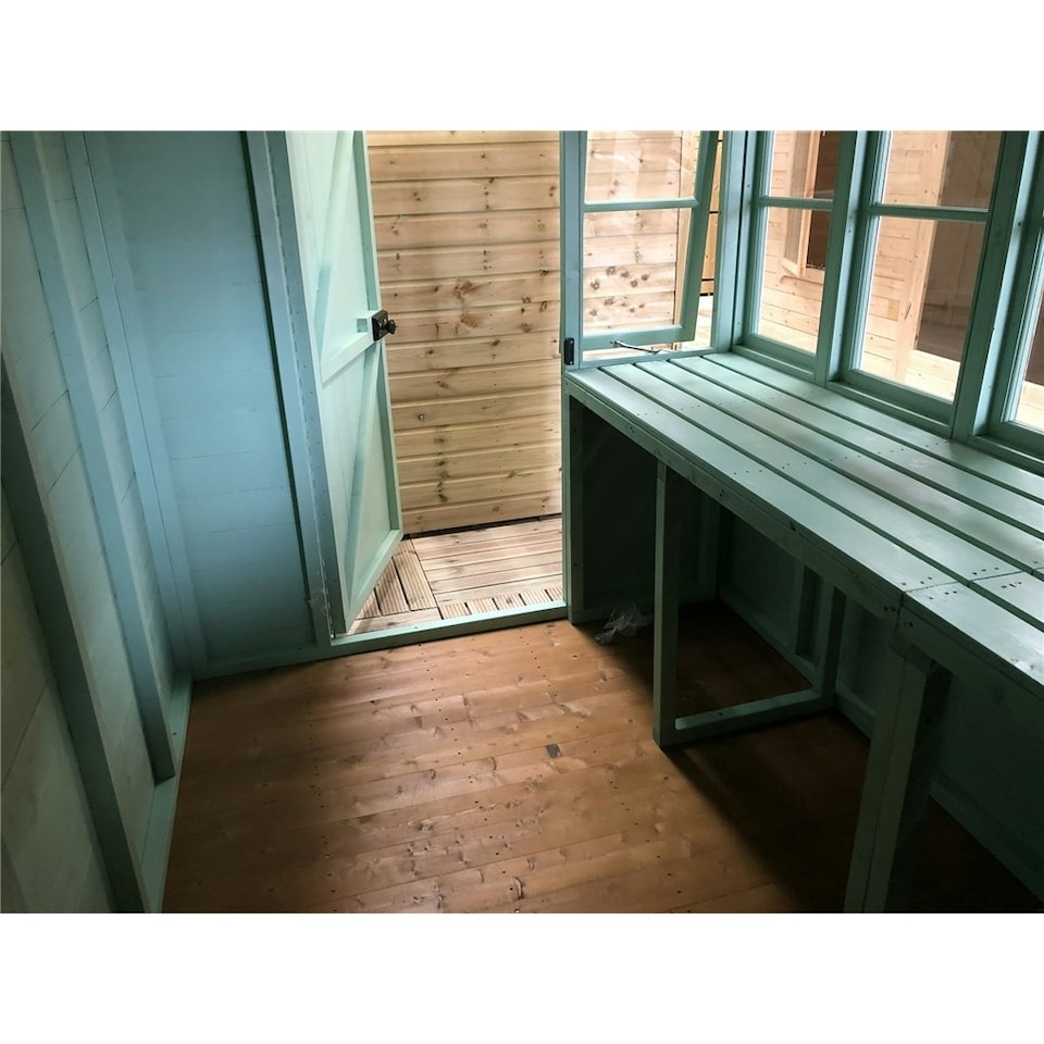 image 1 of 10 x 10 (3.04m x 2.99m) - Premier Pent Wooden Summerhouse - Potting Shed - 2 Opening Windows - Single Side Door - 12mm T&G Walls - Floor - Roof