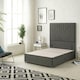 image 3 of Sunburst Divan Bed with 2 Drawers & 54'' Floor Standing Headboard Tweed Fabric | Grey | Charcoal