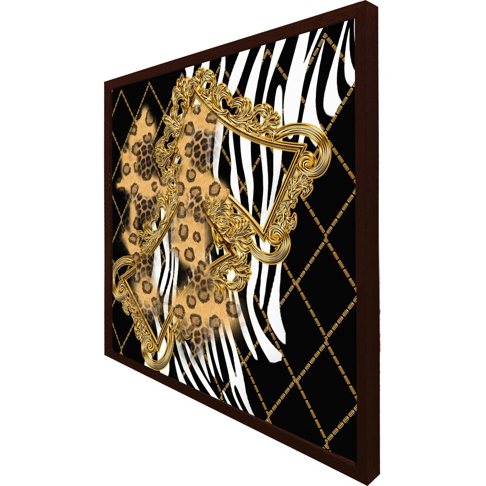 image 1 of Zebra & baroque (Picture Frame) Brown | Oak | L