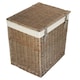 image 3 of Large Boutique Antique Wash Storage Laundry Basket With Lining | Grey | Grey