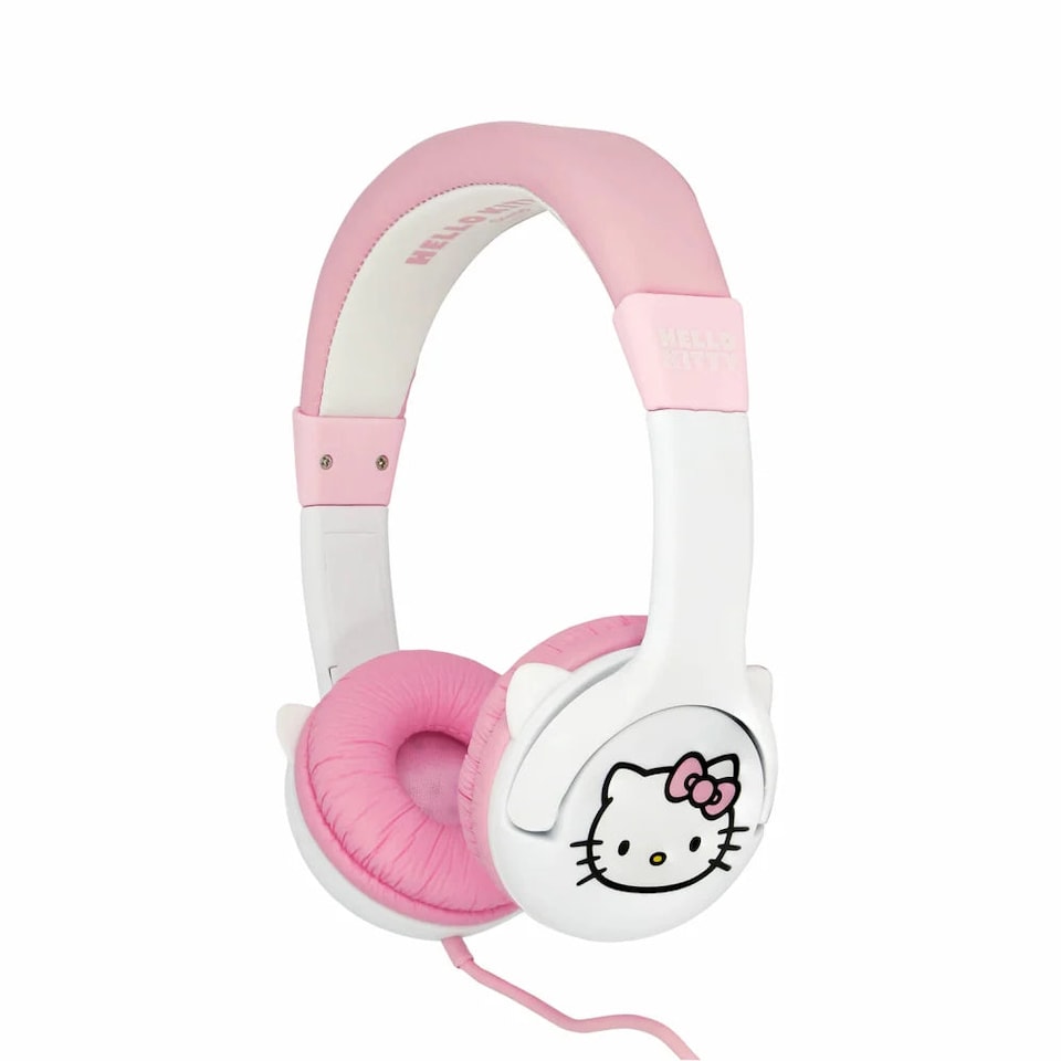 image 1 of Hello Kitty Pink Children's Headphones with Rubber Ears | Pink
