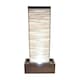 image 1 of Primrose Zinc Outdoor Water Wall Feature Stone Effect With Lights 120cm