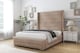 image 2 of Sloomy Sterling Mink Naples Bed Frame With Mattress With 50"  Upholstered Wingback Headboard 3' Single