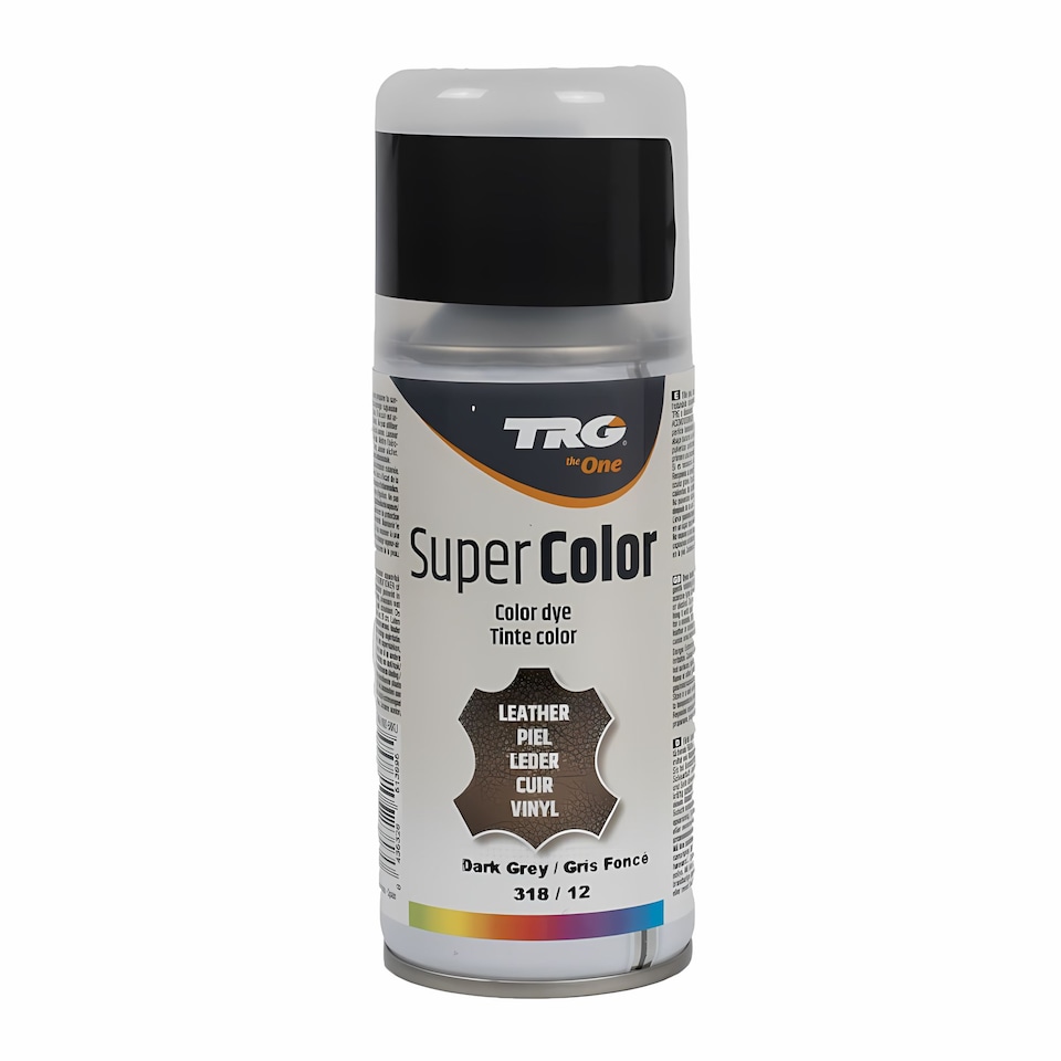 image 1 of TRG Super Colour Aerosol Paint - Leather and Vinyl Recolouring 150ml | Grey | Dark Grey