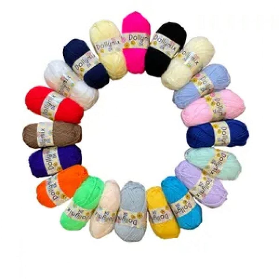 King Cole Multicoloured Dollymix DK Yarn (Value Pack 20 x 25g Balls) For Crochet, Knitting - 73m per ball