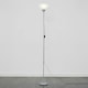 image 3 of ValueLights Dalby Chrome Single Uplighter Floor Lamp White Shade Silver