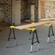 image 7 of DURHAND Set of 2 Folding Saw Horses Steel Frame w/ Anti-Slip Platform Handle DIY