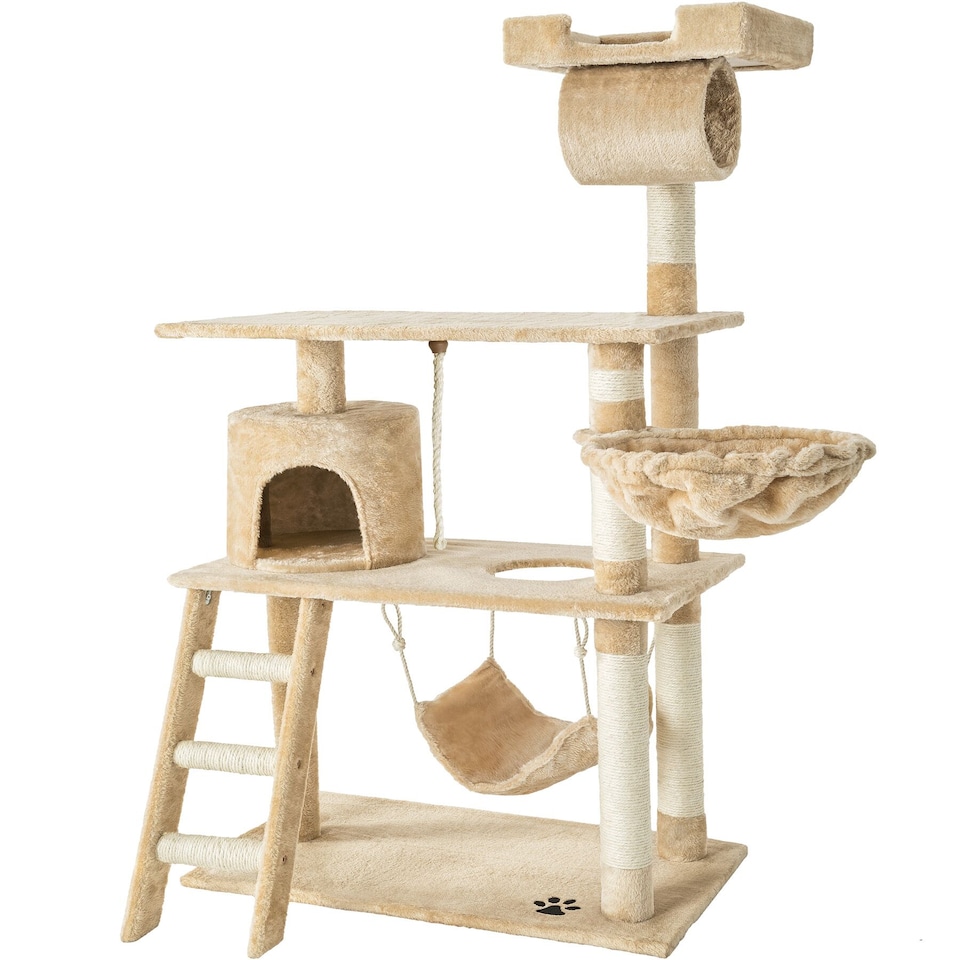 image 1 of Cat Tree Marcel - 141 cm, sisal cat scratching post | Cream | beige | One Size | 1