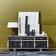 image 3 of Interiors by Premier Black Sideboard, Matte Black 3‑Door Buffet Storage Unit, Contemporary Wooden Sideboard for Dining Room Black
