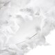 image 2 of Modern Designer Real White Feather Drum Lamp Shade with Inner Cotton Lining | White