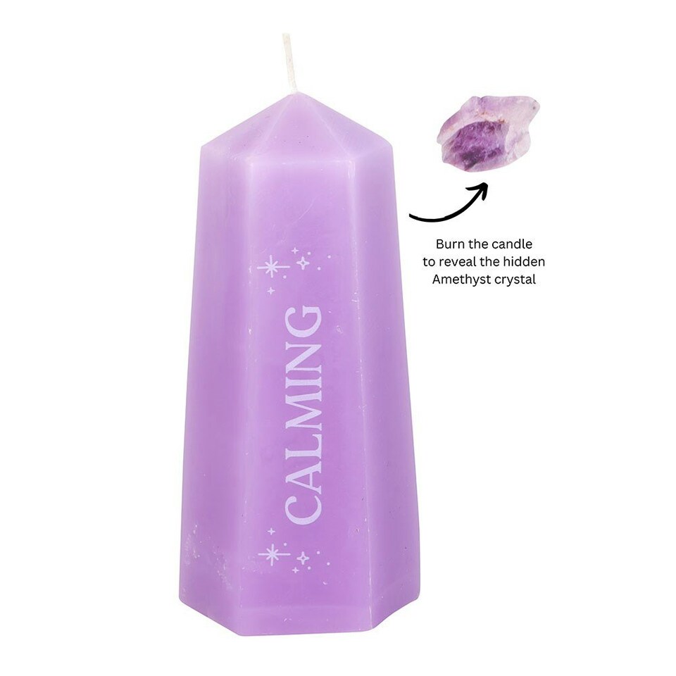 image 1 of Something Different Calming Crystal Candle - Lavender - One Size Purple | One Size