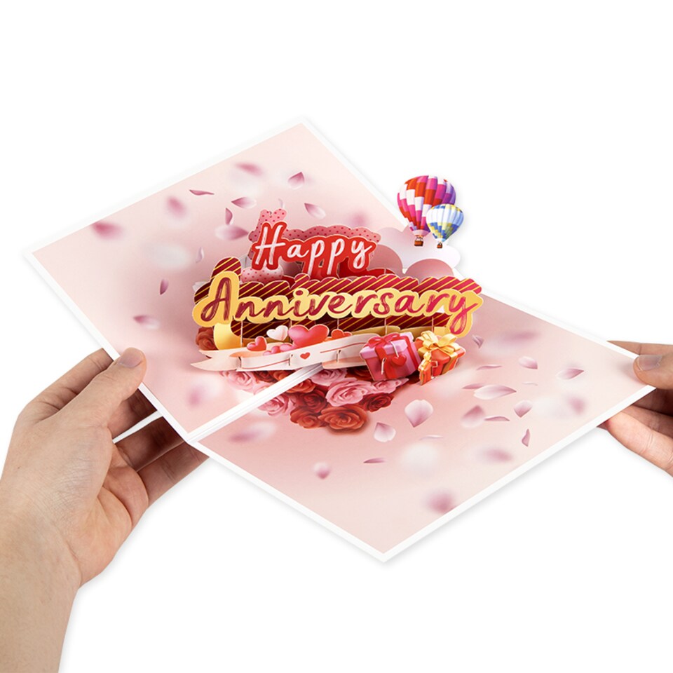 image 1 of Ballooned With Joy 3D Pop Up Anniversary Card
