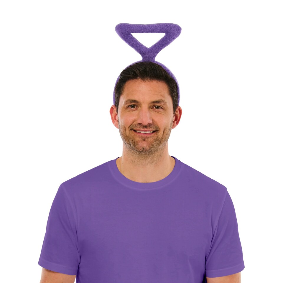 image 1 of Teletubbies Deluxe Plush Tinky Winky Headband - Purple - One Size One Size