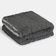 image 1 of OHS Cable Knit Sherpa Texture Blanket Throw, 130x160cm - Grey