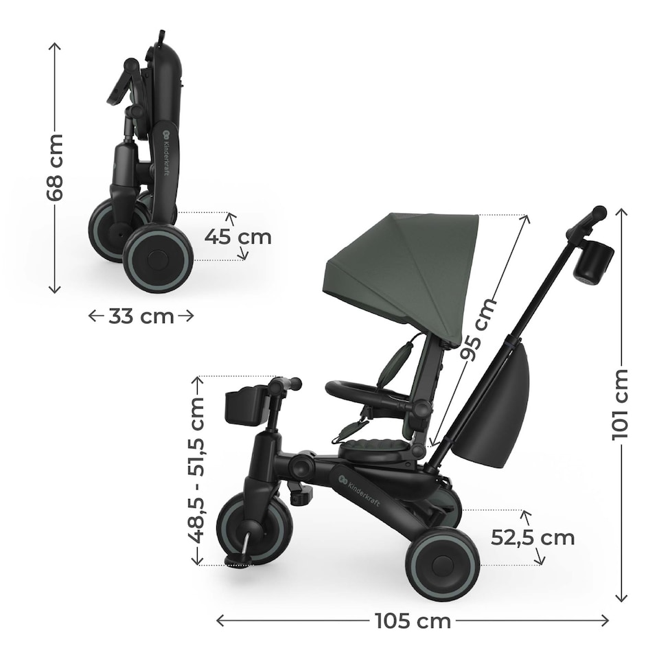 image 1 of Kinderkraft JAZZ 3 Tricycle | Green | Green