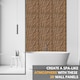 image 10 of NOVECRAFTO Geometric 3D Wall Panels – 6 Sheets Covering 1.5 sqm (16.15 sqft) – Decorative PVC Panels 50x50cm – Modern Geometric Line Design Wooden