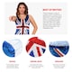 image 2 of Union Jack Sequin Dress & Fascinator Hat Headband Blue | XL