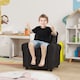 image 2 of HOMCOM Kids Recliner Chair with Adjustable Backrest & Footrest | Black | One Size