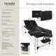 image 6 of Massage Table Ko Tao - 3 zones, 78cm wide, aluminium frame, folding, carry bag | Black | black | 1