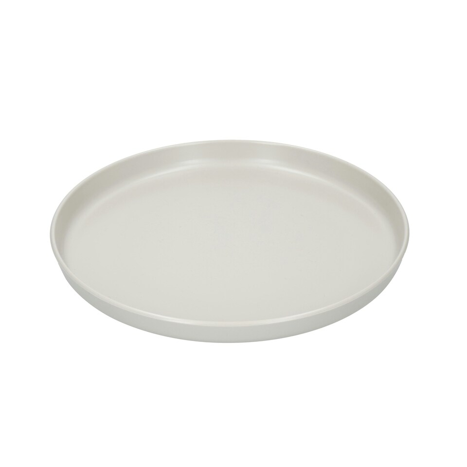 image 1 of Mikasa Summer Set of 4 Recycled Plastic 20cm Lipped Side Plates | Grey