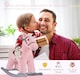 image 3 of HOMCOM Kids Plush Ride-On Rocking Horse Toy Rocker with Plush Toy Realistic Sounds for Child 18-36 Months Pink