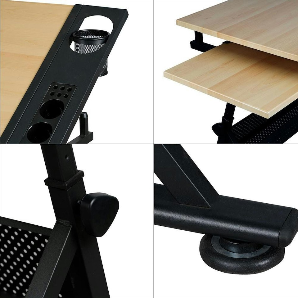 image 1 of Yaheetech Drawing Table & Stool Set