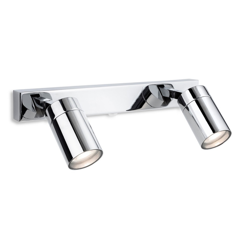 Pinnacle 2 Light Spotlight Bar Polished Chrome IP44