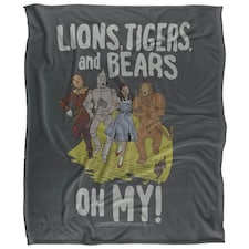 The Wizard Of Oz Lions, Tigers, And Bears Blanket - Multicoloured - One Size
