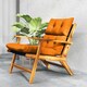 image 8 of Outsunny Adirondack Chair Cushion Rocking Chair Cushion w/ Ties, Orange | Orange | Orange | 1