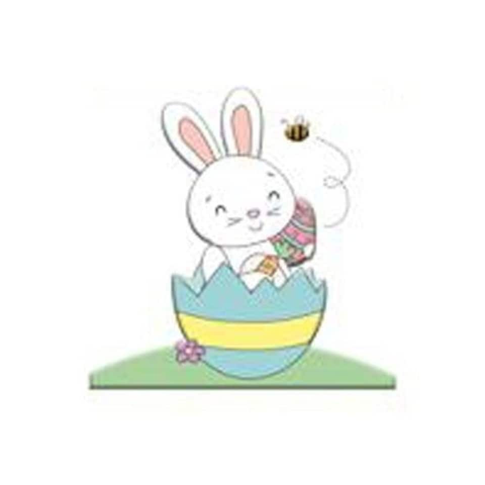 Bunny Rabbit Easter Character Gel Window Sticker