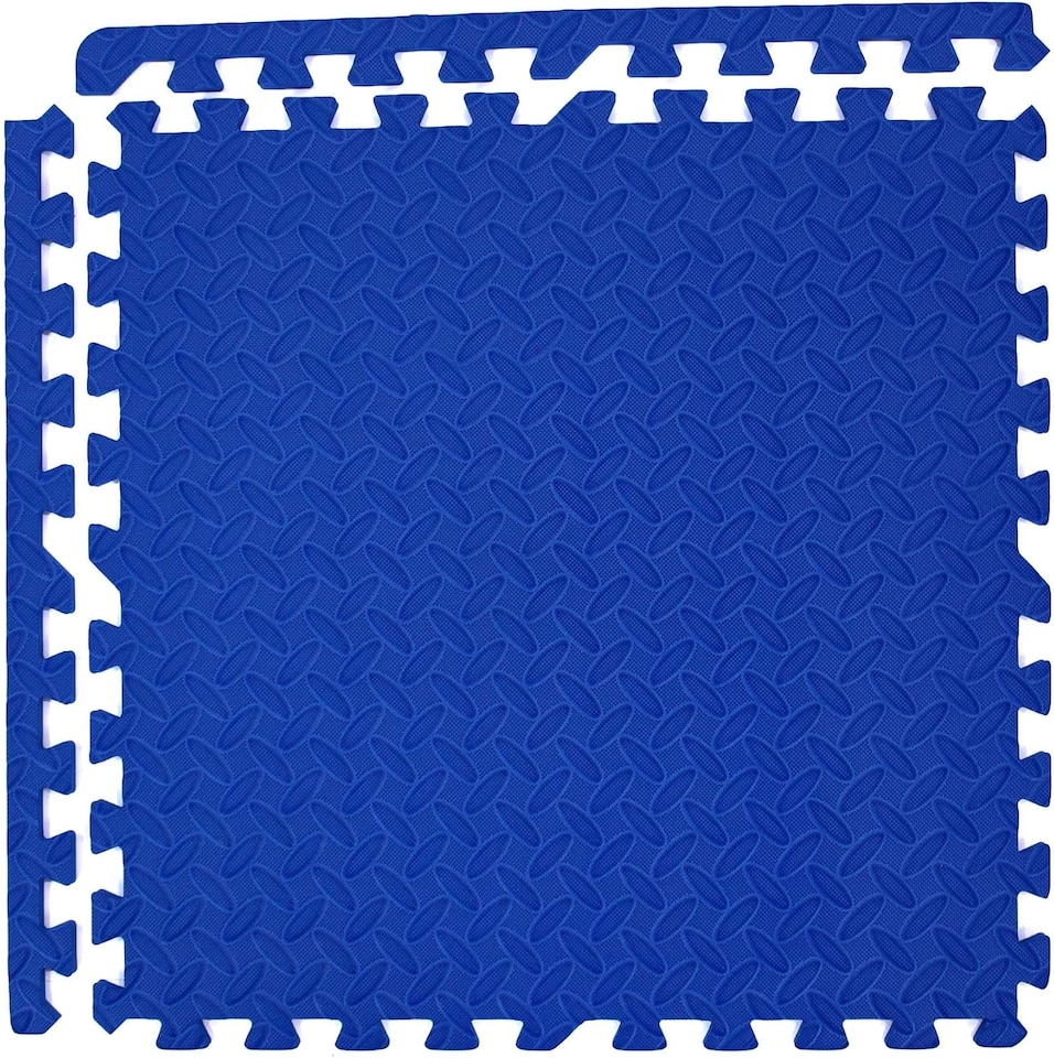 image 1 of Interlocking Gym Yoga Mats Anti-Fatigue EVA Soft Foam Exercise Play Floor Tiles (Blue)