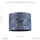 image 7 of Contemporary Midnight Blue Drum Lamp Shade with Gold and Silver Metallic Decor | Blue | 10"