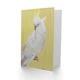 image 2 of White Bird On Yellow Oil Paint Cockatoo Him Her Birthday Card