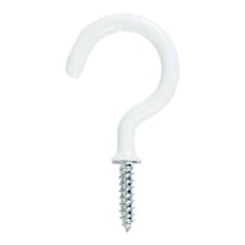 Timco - Cup Hooks - Round - White (Size 25mm - 6 Pieces) N/A
