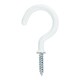 image 1 of Timco - Cup Hooks - Round - White (Size 25mm - 6 Pieces) N/A