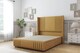 image 1 of Sloomy Camden Mustard Plush Divan Bed Base No Drawers With 54 Inch Wingback Headboard & 12 Inch Matching Footboard | Gold | Mustard | Super King | 1