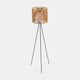 image 1 of OHS Rattan Solar Floor Lamp Cordless Outdoor Garden Light Auto Sensor | Bronze | Natural