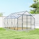image 3 of Outsunny 8x12ft Polycarbonate Walk-in Greenhouse Outdoor w Double Sliding Door