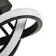 image 4 of Modern LED Black Ceiling Light with Swirl Thick Metal Strip Creates 1253 Lumens | Black | Black | 1