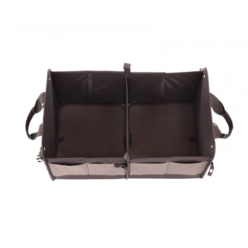image 1 of Foldable Folding Car Boot Storage Organiser Tidy Bag Box | Grey